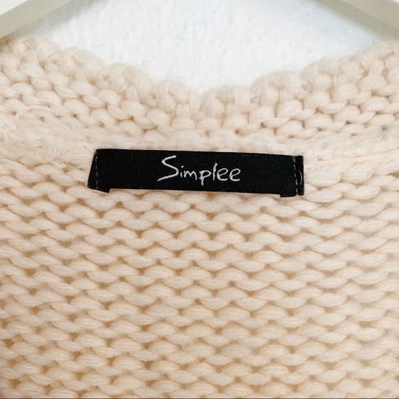 Simplee Baby Pink Heart Bubble Knit Cardigan - Picture 4 of 9